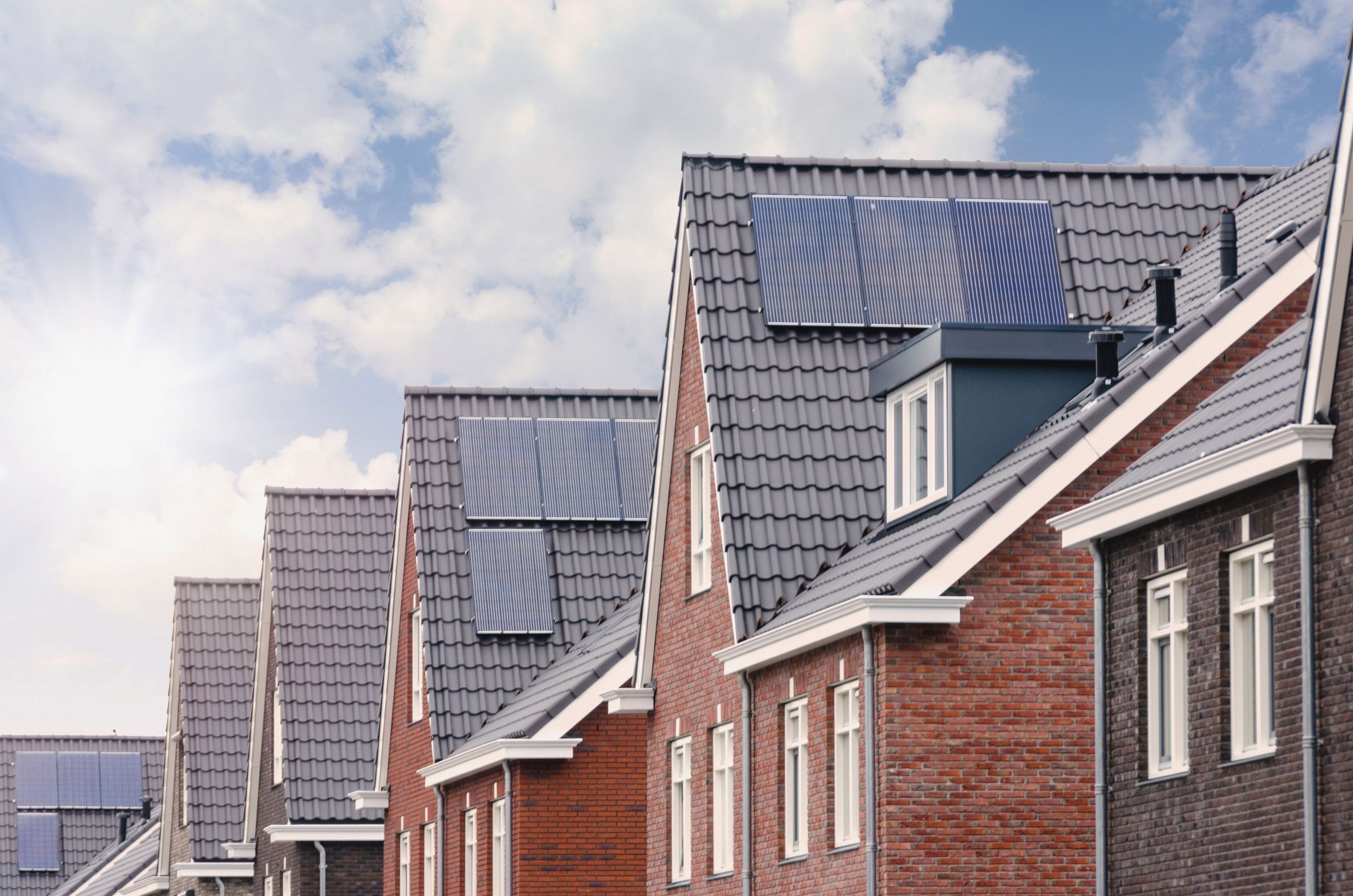 New houses with solar panels